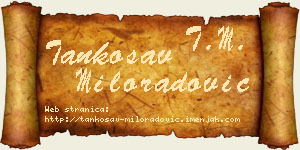 Tankosav Miloradović vizit kartica